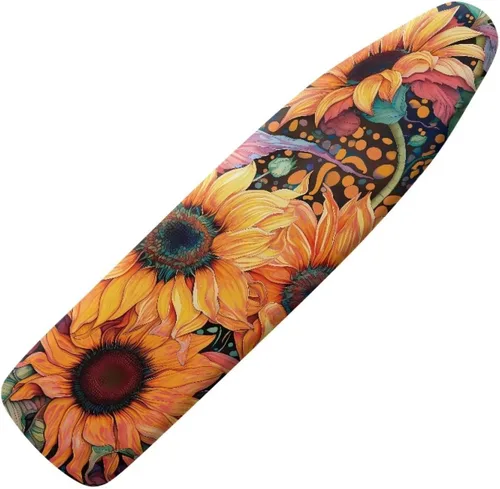 Miniatura 7 de Funda para tabla de planchar con estampado de rosas vintage con gancho y bucle, sujetadores ajustables, fundas protectoras para tabla de planchar