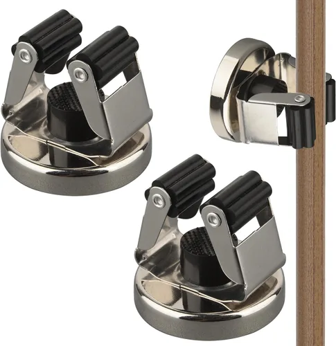 Miniatura 13 de ULIBERMAGNET Soporte Magnético para Trapeador y Escoba, Soporte Magnético de Servicio Pesado Móvil para Escobas, Colgador Antideslizante Montado