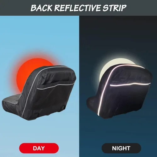 Miniatura 6 de HOMEYA Funda de asiento para cortacésped, resistente al agua, 600D, Oxford, con relleno y bolsillos traseros, para asientos de 16.5 pulgadas
