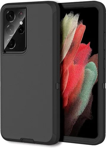 Miniatura 19 de MXX Funda compatible con Galaxy S21 Ultra, funda protectora de cuerpo con parachoques de 3 capas súper resistente y servicio pesado