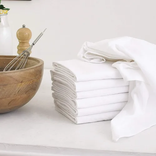 Miniatura 7 de DG Collections Paquete de 13 paños de cocina de 100 % algodón hilado en anillo de 27 x 27 pulgadas, para limpiar y secar, altamente absorbentes