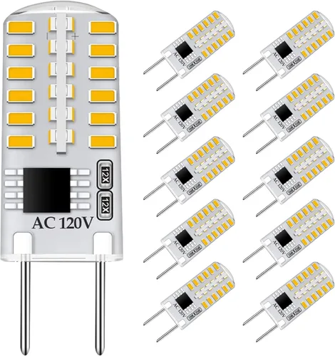 Miniatura 8 de TAIYALOO Bombilla LED G8 regulable de 3 W equivalente a bombilla halógena de 20 W-25 W, base T4 JCD tipo bi-pin G8, blanco natural 4000 K, bombilla