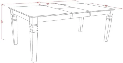 Miniatura 7 de East West Furniture LGBO7-LWH-W - Juego de cocina de 7 piezas que consta de una mesa rectangular con hojas de mariposa y 6 sillas de comedor, 42 x