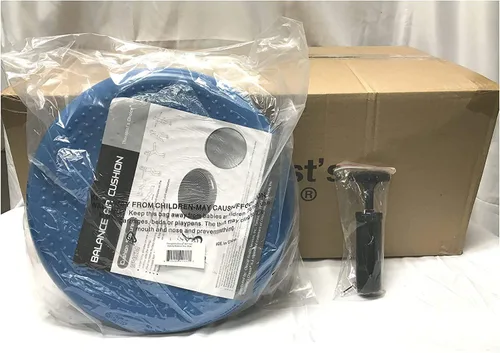 Miniatura 6 de Therapist's Choice Disco de equilibrio de estabilidad lleno de aire inflado, caja de 10 piezas, más 1 bomba de mano de 7 pulgadas Púrpura