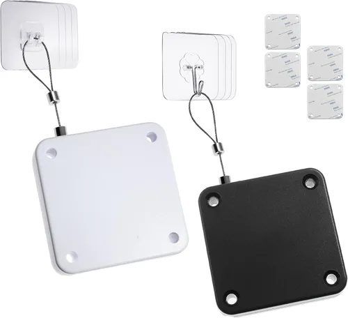 Juego de 2 cierrapuertas con sensor automático sin perforaciones, multifuncional, con cordón, para residencial, comercial, dormitorio, habitación,