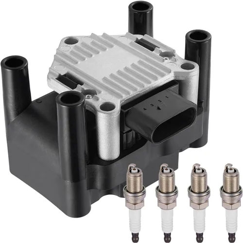Miniatura 22 de BDFHYK Paquete de bobinas de encendido UF529 y bujías de iridio 4644 compatibles con Audi A3 A4 Allroad Quattro A5 Quattro Q5 TT Quattro Volkswagen