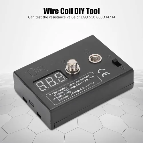 Miniatura 8 de Probador de resistencia de bobina, función de quema de cableado exacta Pequeño medidor de OHM de alambre de error para bricolaje