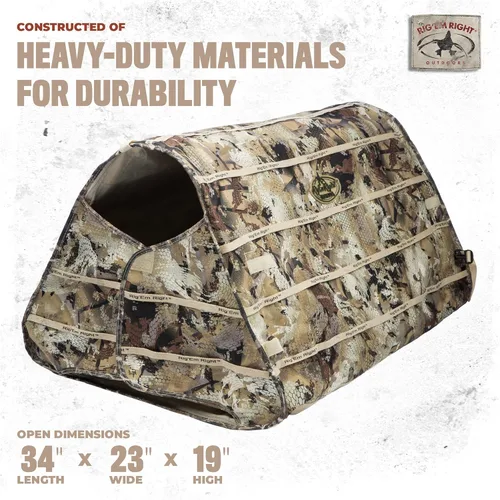 Miniatura 2 de Rig'Em Right Waterfowl Field Bully Bird Caza - Persiana para perros – Instalación ultra rápida sin pines, bisagras o postes Optifade Marsh