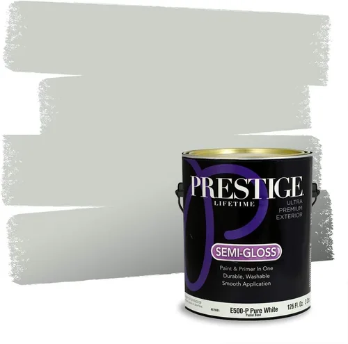 Miniatura 165 de Prestige Paints - Pintura exterior e imprimación en uno, 1 galón, plano, compatibilidad comparable con el color menta «Whipped Mint» de Behr