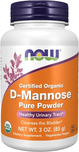NOW Foods Suplementos, polvo de D-manosa para apoyo inmunológico, proyecto verificado sin OMG, tracto urinario saludable*, 3 onzas