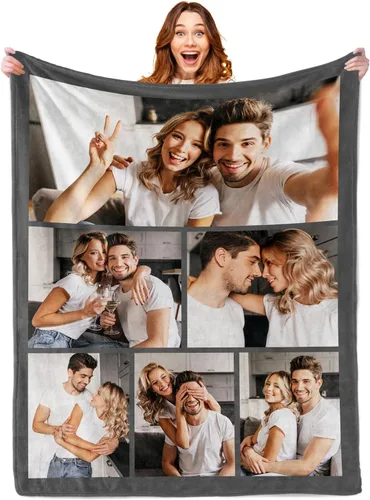 Miniatura 16 de Manta personalizada Cara Nonna con foto, manta con imagen personalizada para Navidad, San Valentín, aniversario, regalos de cumpleaños, regalos