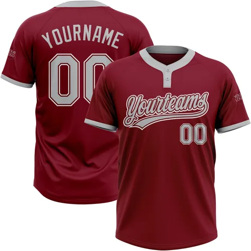 Miniatura 44 de Camisetas de béisbol personalizadas con dos botones, camisetas de sóftbol personalizadas con logotipo de nombre cosido para hombres, mujeres