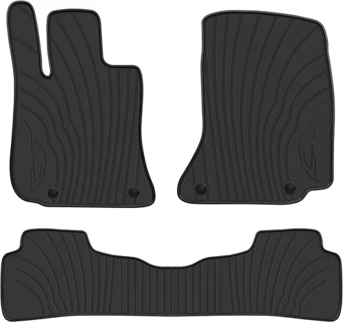 Miniatura 5 de Alfombrillas de Coche a Medida para Mercedes Benz - Clase C Sedán Solo 2015-2021 C180 C200 C250 C300 C350(e) C400 C43 AMG C450 C63 W205 Goma Negra