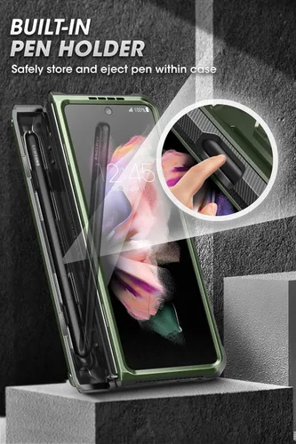Miniatura 5 de SUPCASE Funda para Galaxy Z Fold 3 con soporte para bolígrafo S (Unicorn Beetle Pro), [protector de pantalla y soporte integrados]