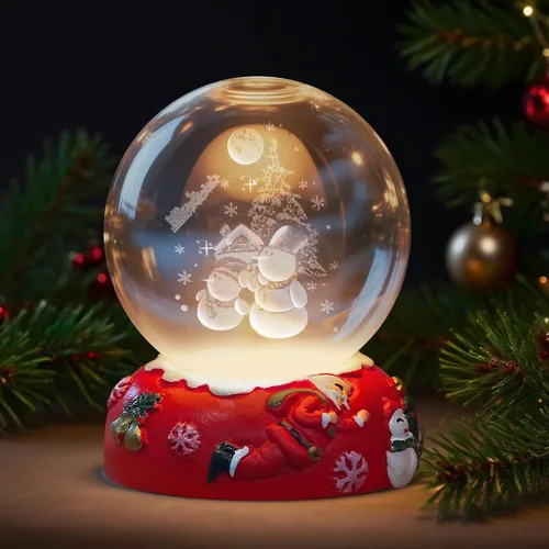 Miniatura 9 de L LOHAS LED 7 Colores 40mm Bolas de Cristal de Hielo Con Crac Bolas de Chakra de Cristal con Base de Madera LED Bolas de Esfera de Sanación