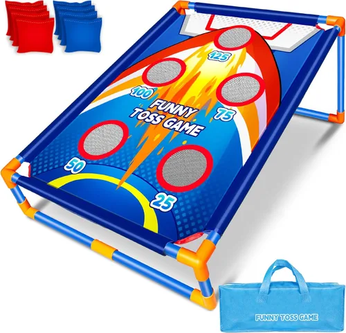 Juego de lanzamiento de bolsas de frijoles para niños, regalo ideal para niños de 3 a 8 años. Juguetes exteriores para niños y niñas de 3, 4, 5, 6,