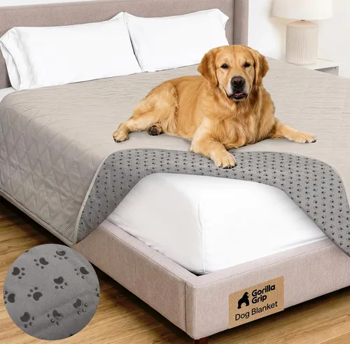 Miniatura 45 de GORILLA GRIP® Manta impermeable para perro, funda de sofá a prueba de fugas para perros, parte trasera de agarre de silicona, protege el sofá