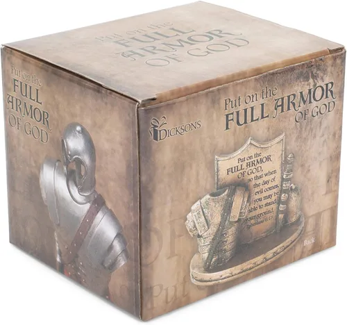 Miniatura 4 de Dicksons Bronzetone Full Armor Scripture - Tarjetero decorativo de resina (3 x 4)