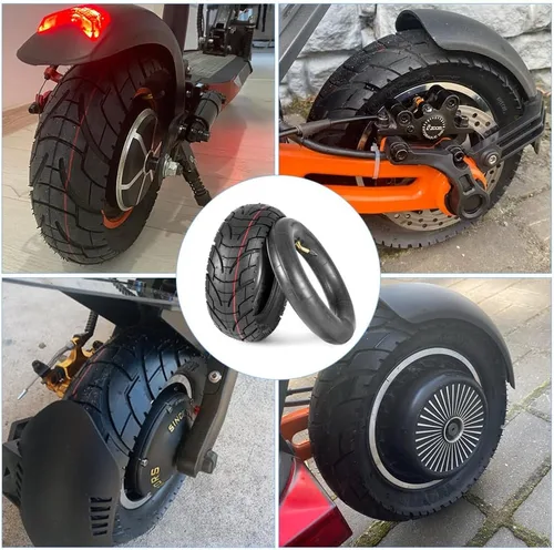 Miniatura 7 de Neumáticos para patinete CMIYETO 80/65-6 para ciudad y carretera con tubo interior de 45° de 10 pulgadas, neumáticos para motocicleta y patinete