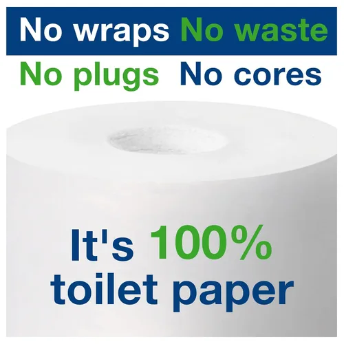 Miniatura 7 de Dispensador de papel higiénico sin núcleo Tork blanco, para hogares y pequeñas empresas, compatible con dispensadores T7