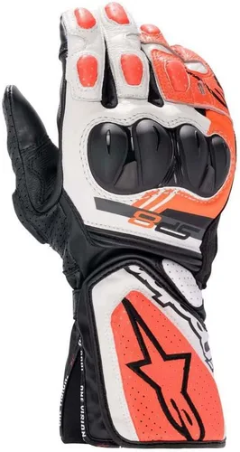 Miniatura 7 de Alpinestars Guantes SP-8 V3, cuero de guantelete completo, certificado CE, ajuste inspirado en la carrera, protección de nudillos, palma reforzada