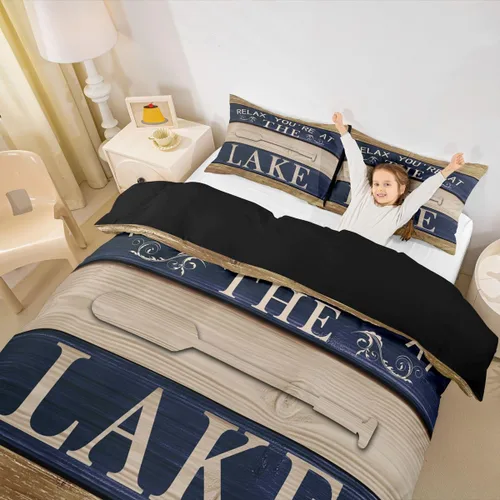 Miniatura 19 de Erosebridal Juego de ropa de cama con diseño de Feliz Navidad, adorable funda de edredón de muñeco de nieve tamaño individual para niños y niñas