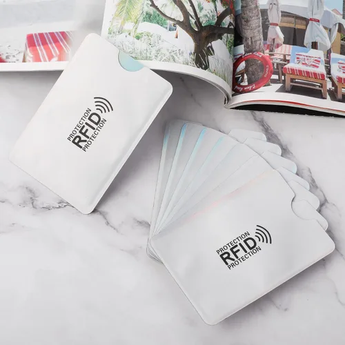Miniatura 7 de TIESOME Juego de 10 fundas para tarjetas RFID, fundas de bloqueo RFID, impermeables, para tarjetas de crédito, protector de tarjetas de identidad