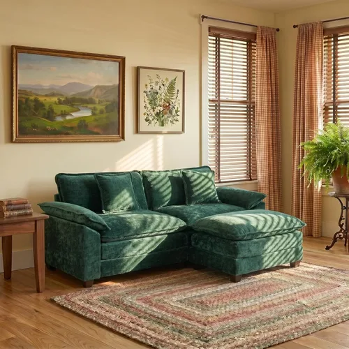 Miniatura 82 de Sofá modular modular de felpilla negra de 78 pulgadas para sala de estar, sofá modular de felpilla negra para sala de estar, sofás para sala de Negro