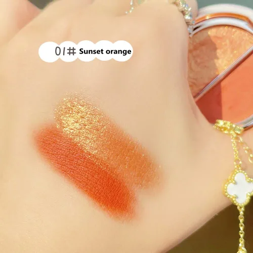 Miniatura 2 de sombra de ojos de doble color, paleta de maquillaje de ojos de alto pigmento, polvo de sombra de ojos metálico brillante mate, maquillaje de ojos