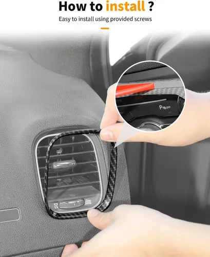 Miniatura 6 de Hoolcar para Dodge Charger 2015+ Kit de Embellecedores de Decoración Interior, Panel Central de Control del Tablero, Embellecedor del Panel