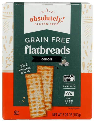 Absolutely Pan plano sin gluten Gf Tstd Cebolla, 5.29 onzas