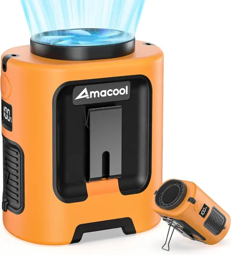Miniatura 9 de AMACOOL Mini ventilador de cintura portátil con clip, 13,000 rpm, 4 velocidades, ventilador de cuello personal, hasta 24 horas de duración