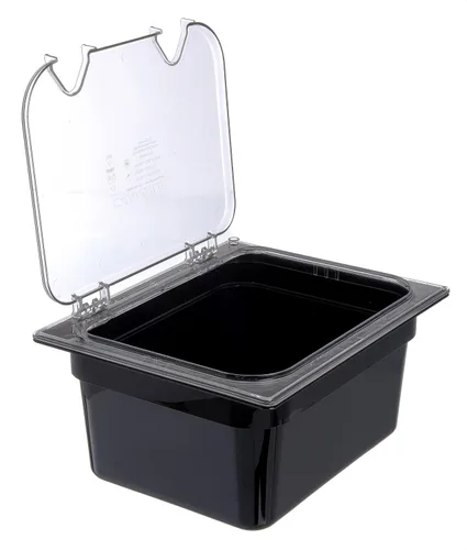 Miniatura 9 de Carlisle FoodService Products StorPlus Contenedor de almacenamiento de alimentos, bandeja de alimentos de tamaño medio para servir y almacenar Negro