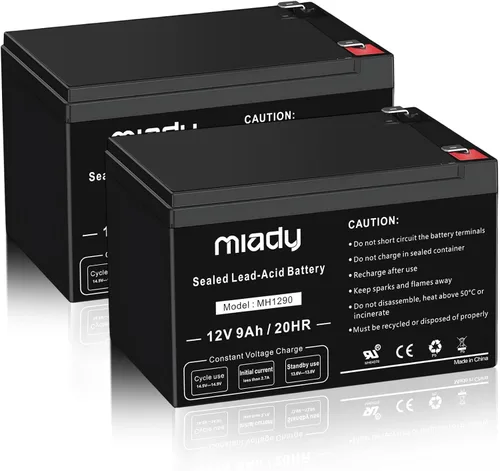 Miniatura 14 de Miady 12V 12Ah - Batería recargable de ácido de plomo sellada (paquete de 2)