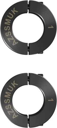 Miniatura 12 de 1" agujero doble Split eje collar negro óxido conjunto tornillo estilo (4 PCS)