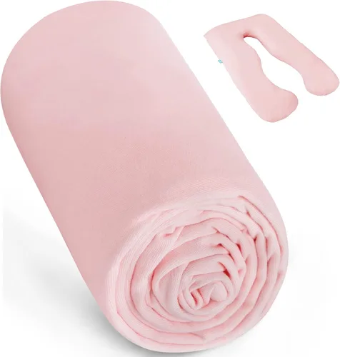 Miniatura 8 de Funda de almohada de embarazo en forma de U 100% algodón (solo funda de almohada), funda de repuesto súper suave que se adapta a la mayoría