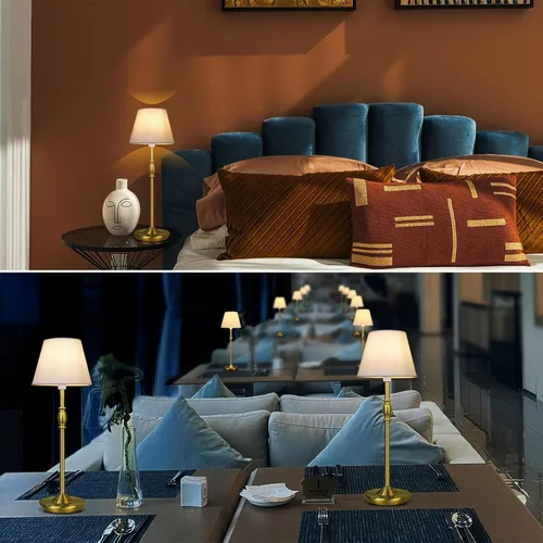 Miniatura 8 de Cordless Table Lamp Portable Small LED Touch Lamp with Dimmer, 18" 2700K Rechargeable Battery Light for Bedside, Dining Room, Bedroom Lamp, Patio