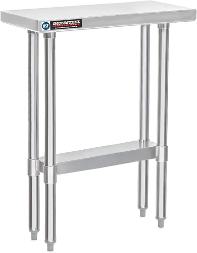 Miniatura 70 de DuraSteel Carrito de acero inoxidable NSF de 30 x 72 pulgadas, mesa de preparación de alimentos resistente con estante inferior, isla de cocina