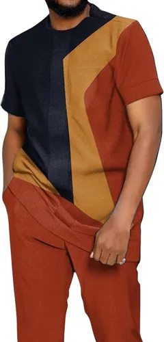 Conjunto casual de 2 piezas para hombre, camisa polo de manga corta y pantalón, conjunto deportivo de playa y verano, elegante traje deportivo