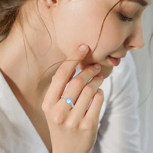Miniatura 2 de Anillo de nudo de brujas de plata de ley 925, anillo de nudo celta de abulón, joyería wiccana, joyería irlandesa, regalos para mujeres y niñas