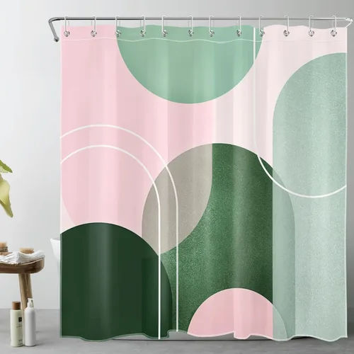 Miniatura 33 de EOBTAIN Cortina de ducha floral zen, lirio de agua blanca, mariposa y piedra zen gris, cortinas de ducha para baño, plantas, naturaleza, espiritual