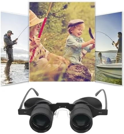 Miniatura 6 de Lentes binoculares, lente HD con zoom 3X, distancia de enfoque ajustable, para pesca, observación de aves, deportes, conciertos, teatro, ópera, TV