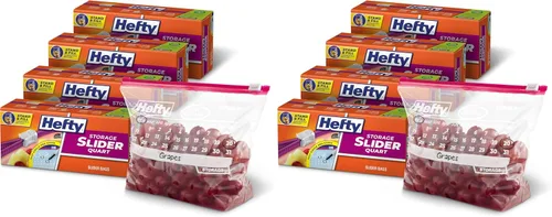 Miniatura 11 de Hefty Slider - Bolsas de almacenamiento para calendario, tamaño de galón, 30 unidades (paquete de 4), 120 en total