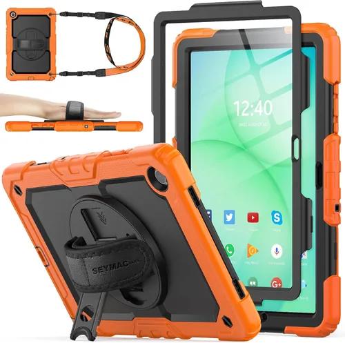 Miniatura 11 de SEYMAC stock Funda para Samsung Galaxy Tab A8 de 10.5 pulgadas, funda de protección contra caídas de cuerpo completo con protector de pantalla