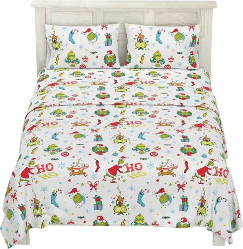 Miniatura 25 de Elfo en la estantería de vacaciones y Navidad - Juego de sábanas súper suaves 100% algodón franela, tamaño matrimonial