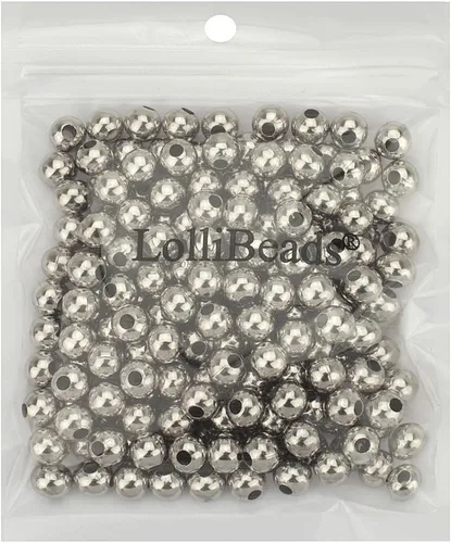 Miniatura 16 de (R) Cuentas de metal lisas y redondas de bronce envejecido de 8 mm, 200 piezas