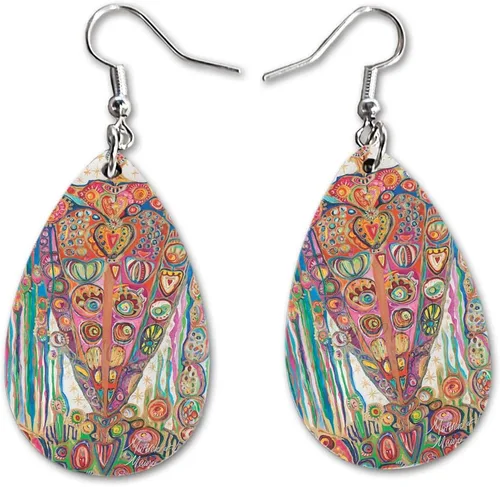 Miniatura 26 de Maureen Claffy Artist Collection Compassion Teardrop Dangle Earrings Set Cute Girls Womens Jewelry Earings Holiday Gifts Summer Decorations