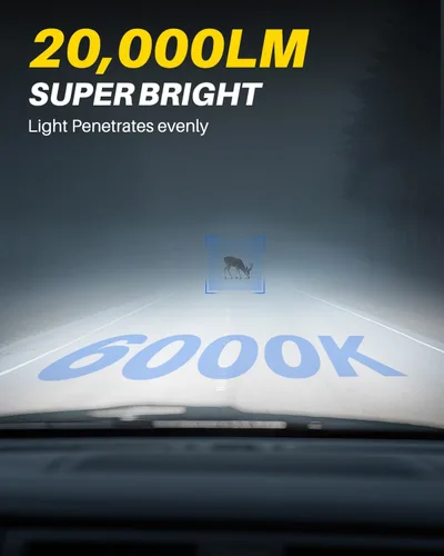 Miniatura 6 de AUTOONE Luz antiniebla LED H10/9145/9140, 20000LM 6000K blanco bombilla antiniebla H10 o DRL, inalámbrico, fácil instalación, IP68, paquete de 2