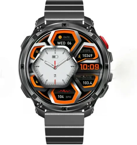 Miniatura 11 de Relojes inteligentes múltiples modos deportivos para hombres con linterna, reloj inteligente para Android y iPhone, pantalla táctil HD de 1.7 Negro