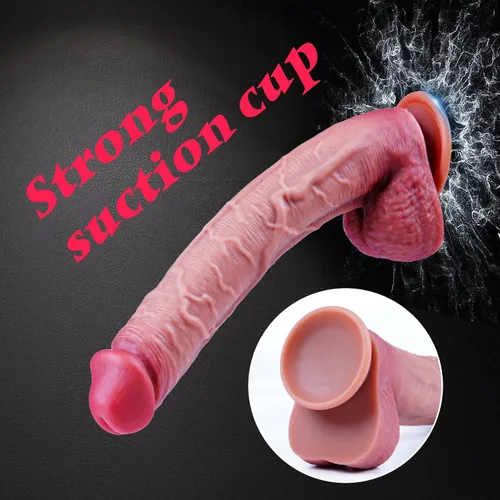 Miniatura 3 de Consoladro de 9 pulgadas de silicona líquida suave y realista con bolas para mujeres, consolador anal largo y delgado de 8 pulgadas con sensación